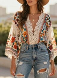 Boho-Jeans Blusen 2026