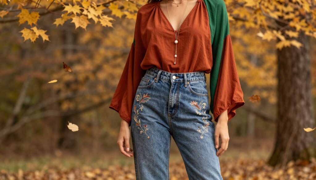 Boho Jeans und Partytop Boho Jeans und Partytop
