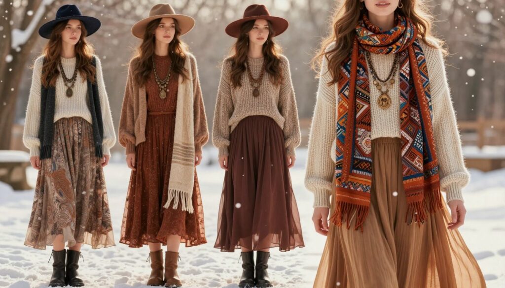 Farbpaletten und Layering Boho