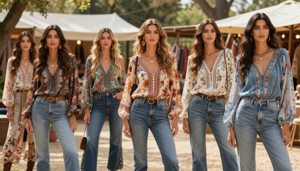 Trend-Highlights Boho-Jeans Blusen
